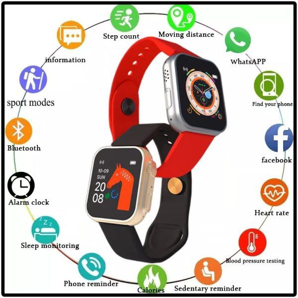 D20 Ultra Smart Watch – Heart Rate, Blood Pressure & Fitness Tracker