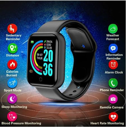 D20 Ultra Smart Watch – Heart Rate, Blood Pressure & Fitness Tracker